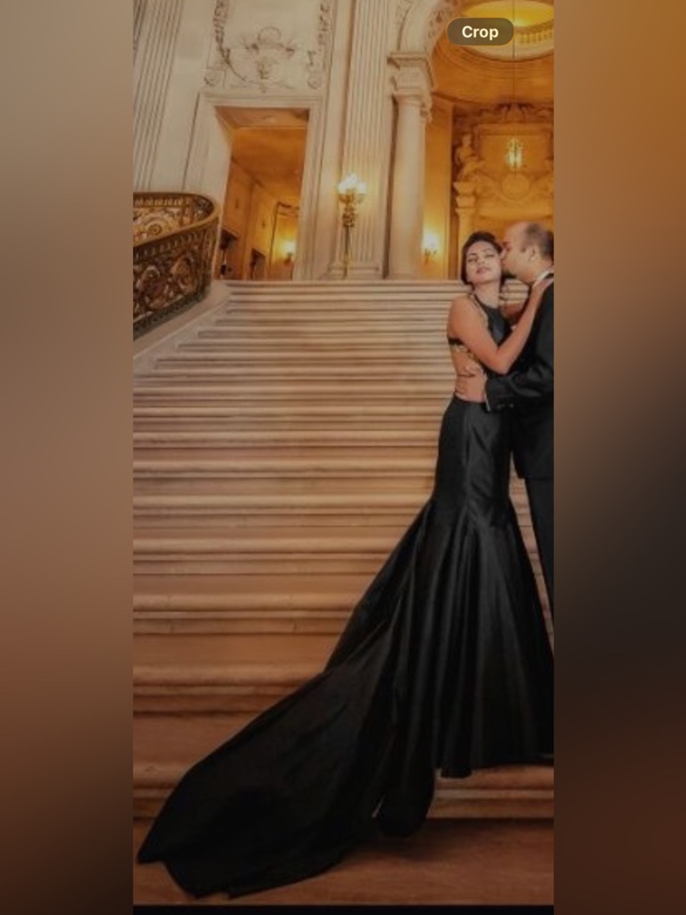 Elegant Black Satin Evening Gown